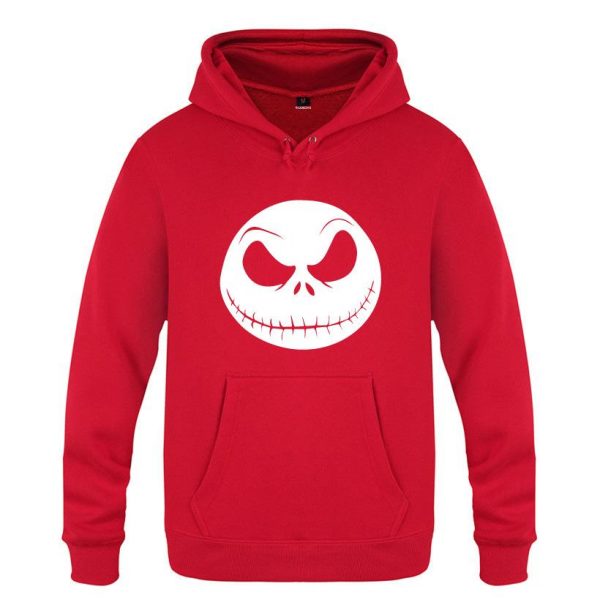 Nightmare Before Christmas Jack Hoodies - Nightmare Before Christmas Hoodies - Cool Jack White Skull Icon Christmas Hoodie