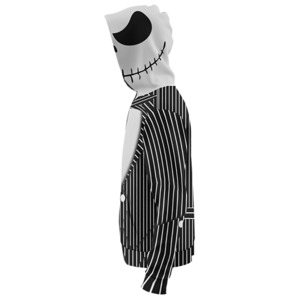 Nightmare Before Christmas Jack Hoodies - Nightmare Before Christmas Hoodies - Black 3D Ugly Jack Couple Zip Up Hoodie