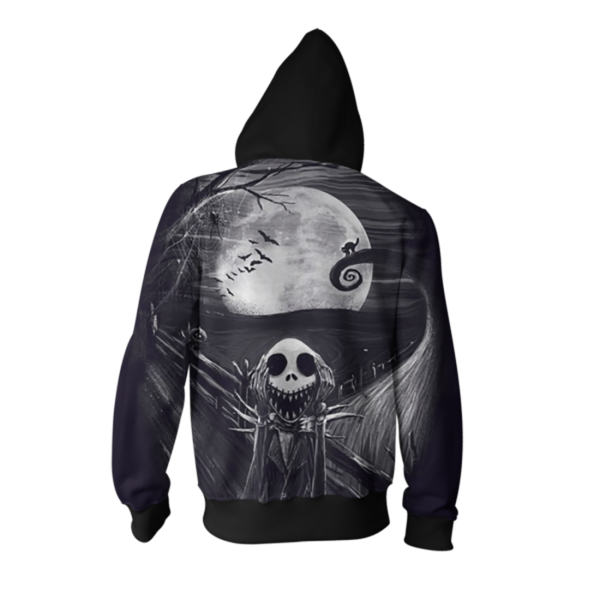 Nightmare Before Christmas Jack Hoodies - Nightmare Before Christmas Hoodies - Black Jack 3D Ugly Christmas Hoodie