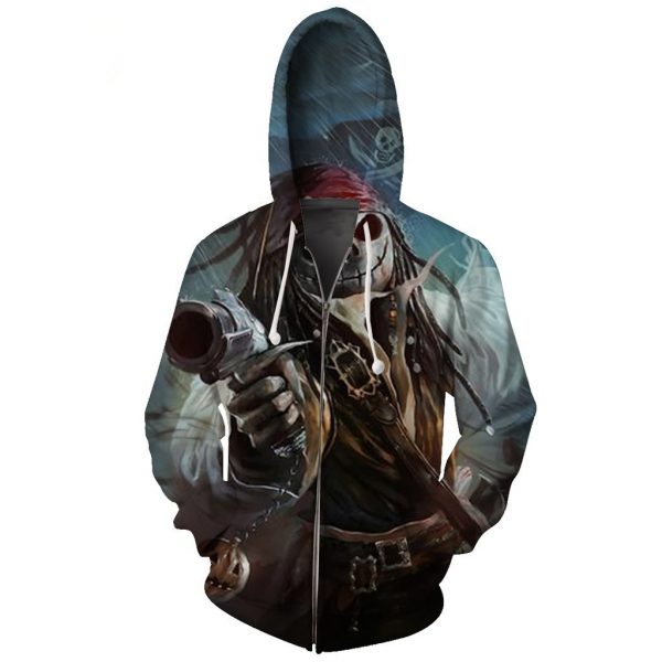 Nightmare Before Christmas Jack Hoodies - Nightmare Before Christmas Hoodies - Pirate Jack Pull Over Hoodie