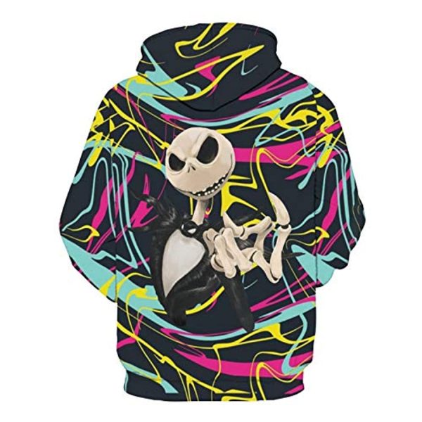 Nightmare Before Christmas Jack Skellington Print Hooded Pullover Hoodie