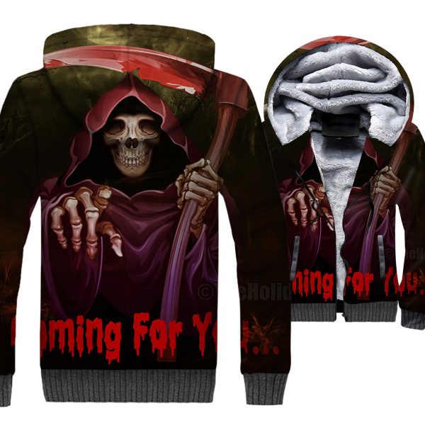 Nightmare Before Christmas Jackets - Nightmare Before Christmas Series Demon Skull 3D Fleece Jacket