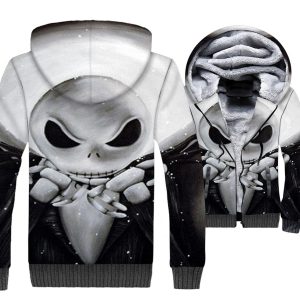 Nightmare Before Christmas Jackets - Skull Series Flame Jack Super Cool 3D Fleece Jacket
