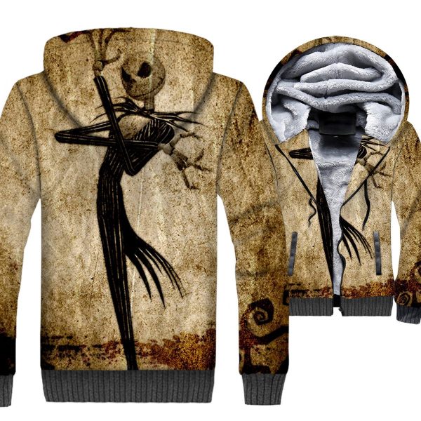 Nightmare Before Christmas Jackets - Skull Series Jack Skull Super Cool 3D Fleece Jacket