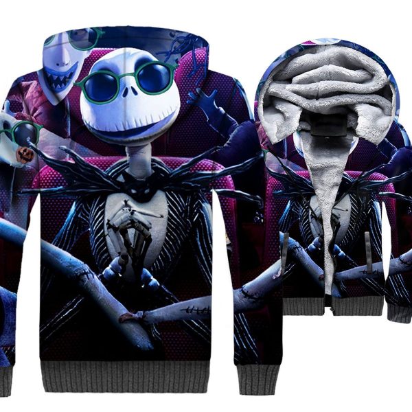 Nightmare Before Christmas Jackets - Skull Series Skull Jack Icon 3D Fleece Jacket