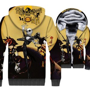 Nightmare Before Christmas Jackets - Skull Series Skull Jack Super Cool Yellow 3D Fleece Jacket