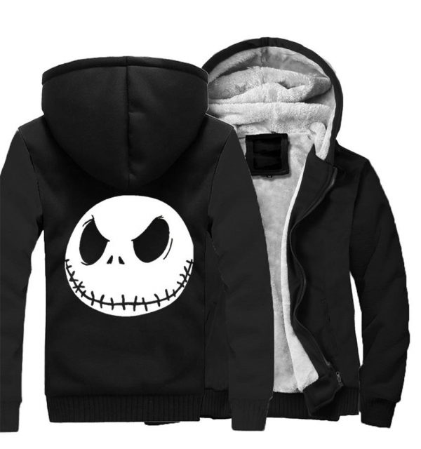 Nightmare Before Christmas Jackets - Solid Color Nightmare Before Christmas Series Jack Icon Super Cool Fleece Jacket
