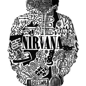 Nirvana Hoodies - Pullover Black Hoodie