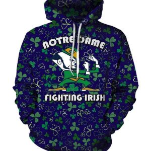 Notre Dame Fighting Irish Hoodies  - Pullover Blue Hoodie