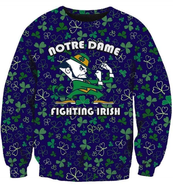 Notre Dame Fighting Irish Hoodies  - Pullover Blue Hoodie