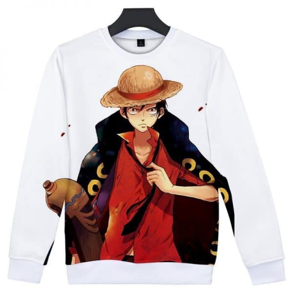 One Piece 3D Pattern Sweatshirt - 3D Round Collar Long Sleeve Pullover