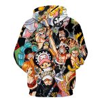 One Piece 3D Printed Pullover - Unisex Anime Luffy Hoodie Sweatshirt