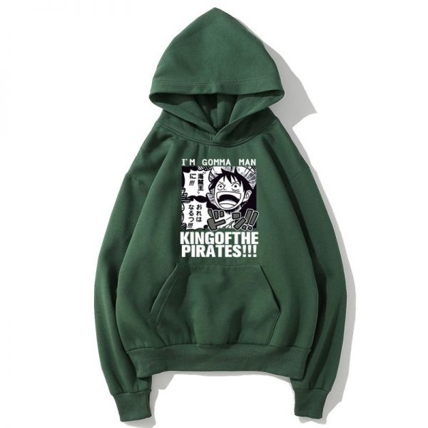 One Piece Fleece Hoodies - Solid Color One Piece Anime Series One Piece Icon Super Cool Fleece Hoodie