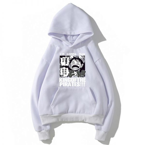 One Piece Fleece Hoodies - Solid Color One Piece Anime Series One Piece Icon Super Cool Fleece Hoodie