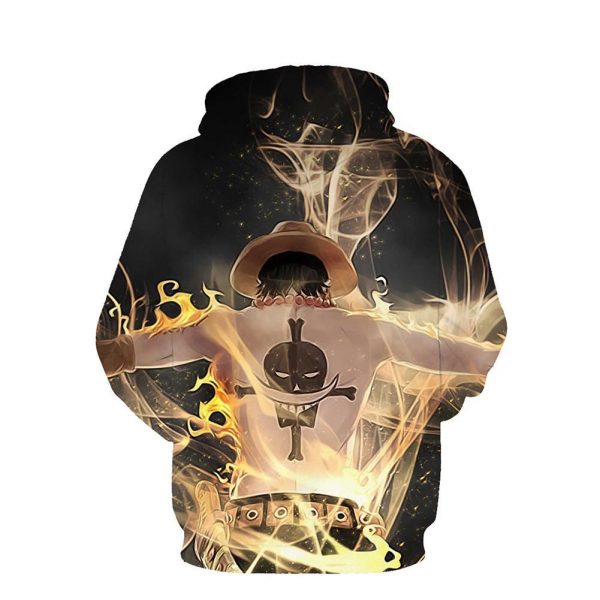 One Piece Hoodie - Portgas D Ace Pullover Hoodie