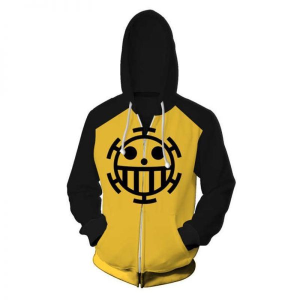 One Piece Hoodie - Trafalgar Law Pullover ZIpper Hoodie