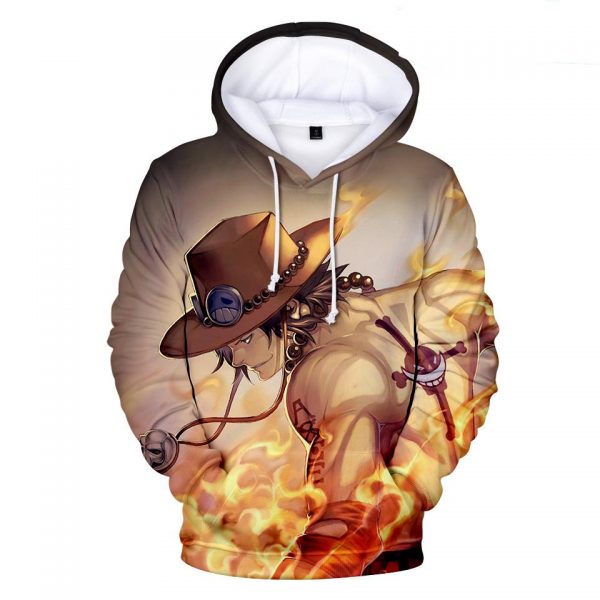 One Piece Hoodies - One Piece Anime Fire Fist Ace Series Super Cool Hoodie