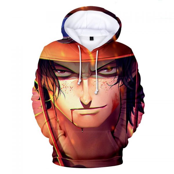 One Piece Hoodies - One Piece Series Anime Character Ace Super Cool Hoodie