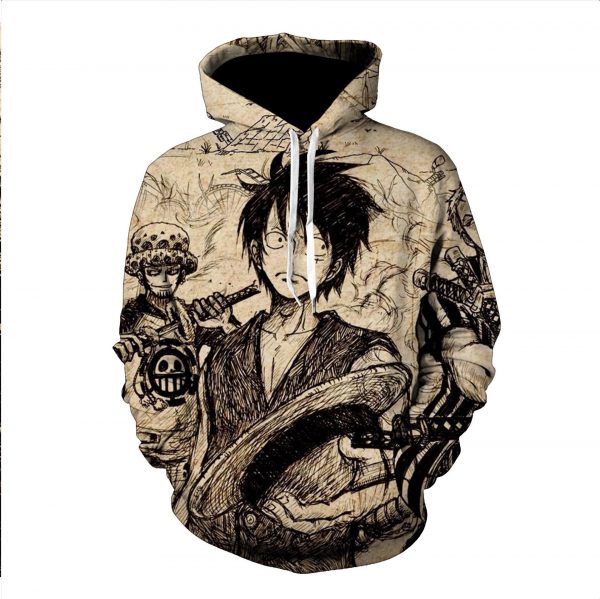 One Piece Hoodies - One Piece Series Luffy Icon Super Cool Hoodie