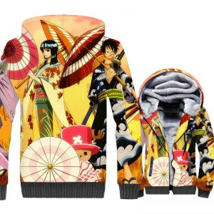One Piece Jackets - One Piece Series Monkey D Luffy Anime Character 3D Fleece Jacket