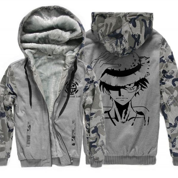 One Piece Jackets - Solid Color One Piece Anime Series One Piece Anime Character Super Cool Fleece Jacket