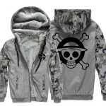 One Piece Jackets - Solid Color One Piece Anime Series One Piece Sign Super Cool Fleece Jacket
