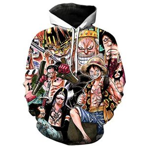 One Piece Luffy 3D Printed Hoodie - Unisex Anime Pullover Sweatshirt