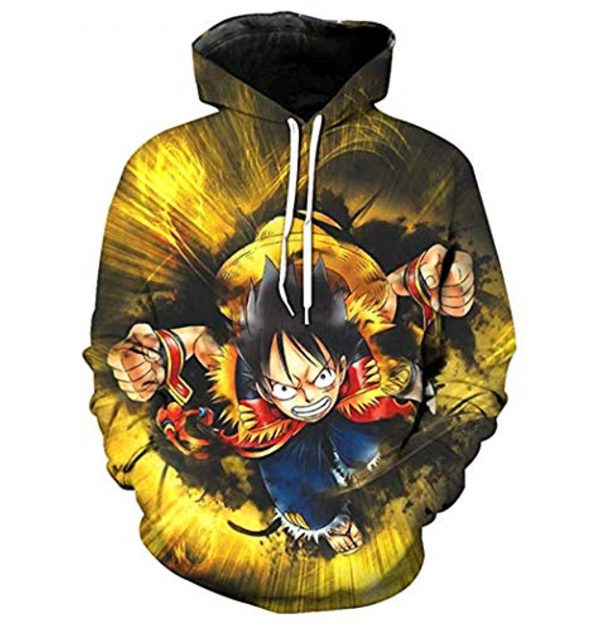 One Piece Monkey D. Luffy Hoodies - 3D Pullover Sweatshirt