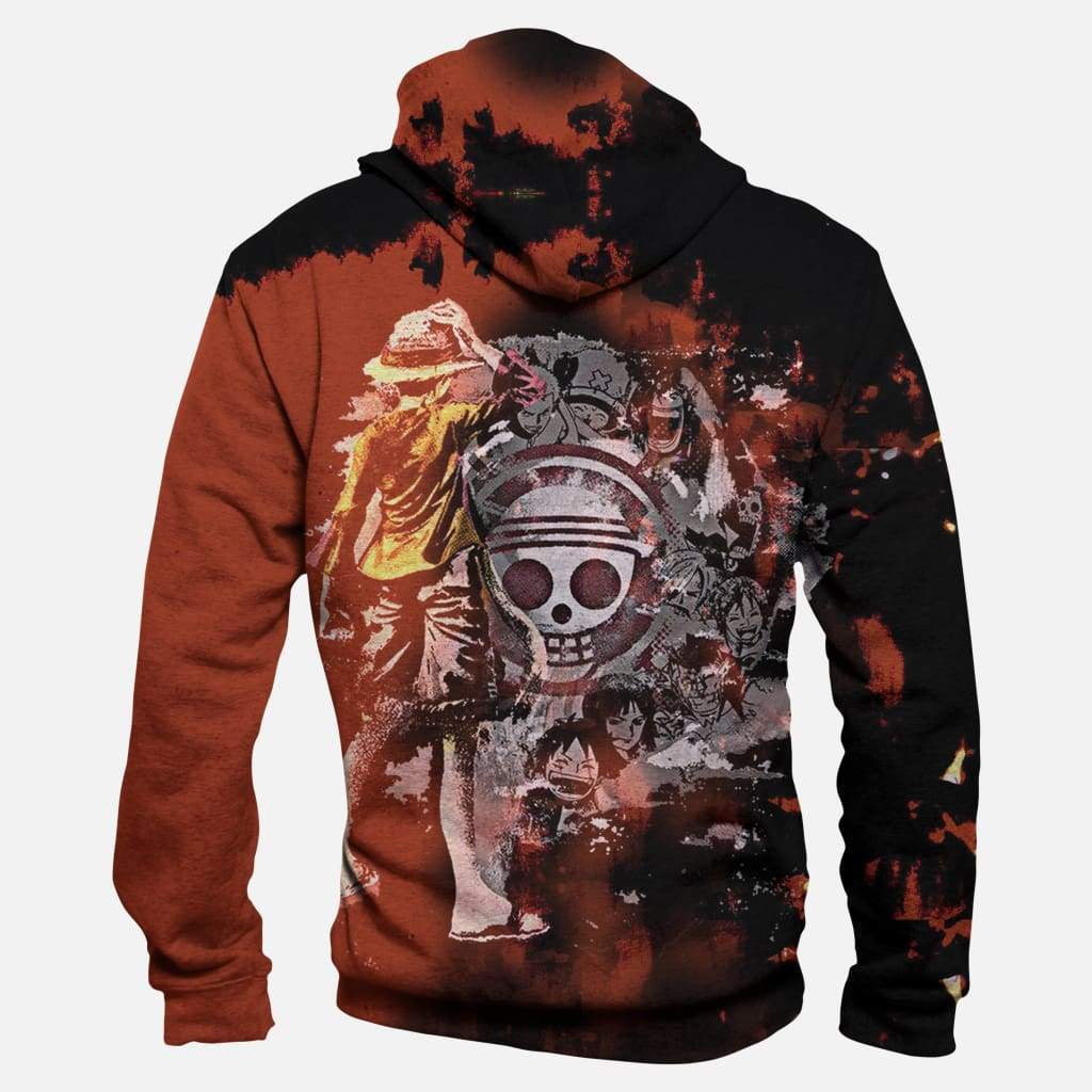 One Piece Roroya Sauron Hoodies - Pullover Red Bleed Hoodie - Anime Hoodie  Shop