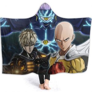 One Punch Man Hooded Blanket - Anime Nap Throw Printed Blanket