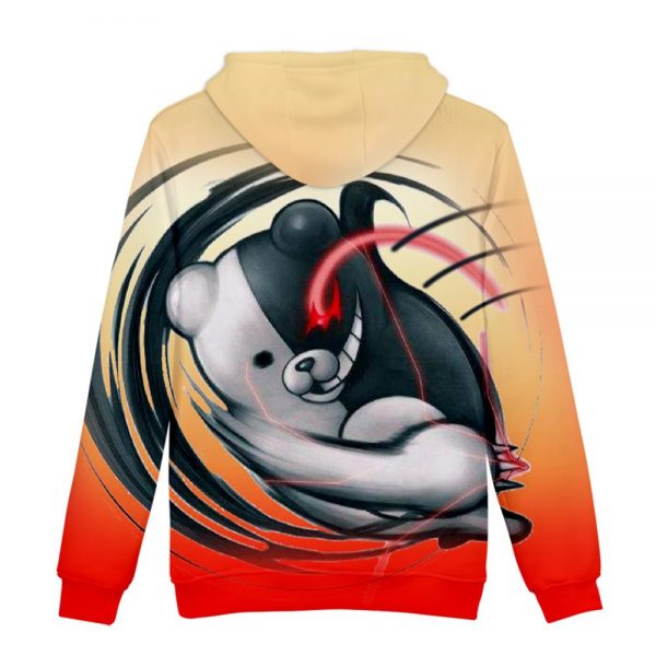 Orange 3D Print Unisex Monokuma Hoodies