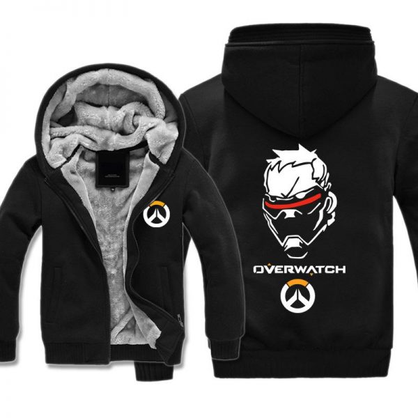 Overwatch 76 Soldier Jackets - Zip Up Black Super Cool Jacket