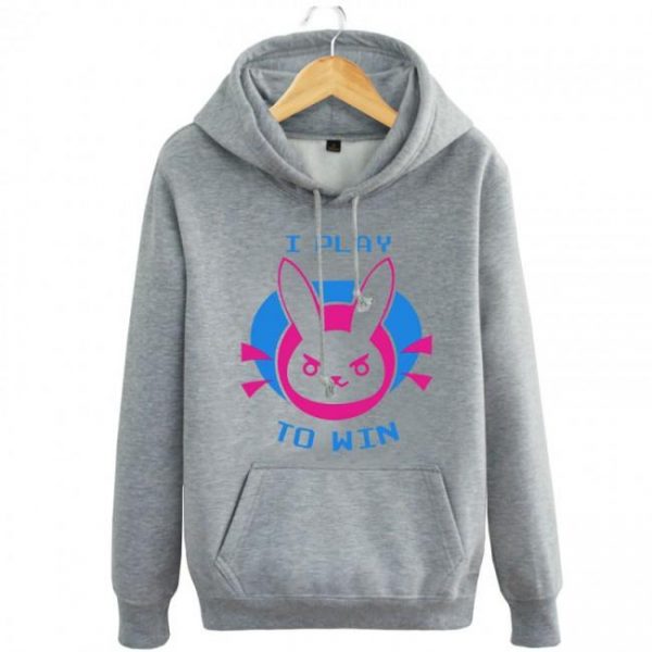Overwatch D.va I Play to Win Hoodies - Pullover Red Hoodie
