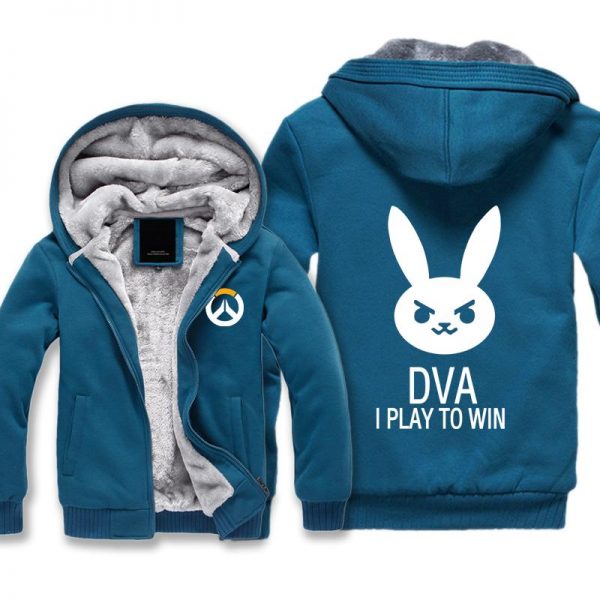 Overwatch DVA Jackets - Zip Up Fleece Black Jacket