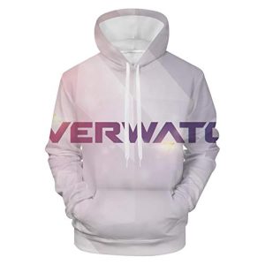 Overwatch Hoodie - 3D Print White Hooded Pullover Sweatshirt