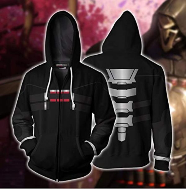 Overwatch Hoodie - Black Zip Up Hooded Sweater