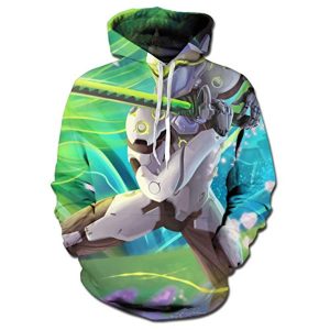 Overwatch Hoodie - Genji 3D Print Hooded Pullover Sweatshirt