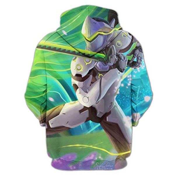Overwatch Hoodie - Genji 3D Print Hooded Pullover Sweatshirt