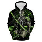 Overwatch Hoodie - Genji 3D Print Hooded Pullover Sweatshirt
