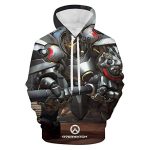 Overwatch Hoodie - Reinhardt 3D Print Hooded Pullover Sweatshirt