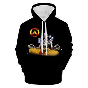 Overwatch Hoodie - Zenyatta 3D Print Black Hooded Pullover Sweatshirt