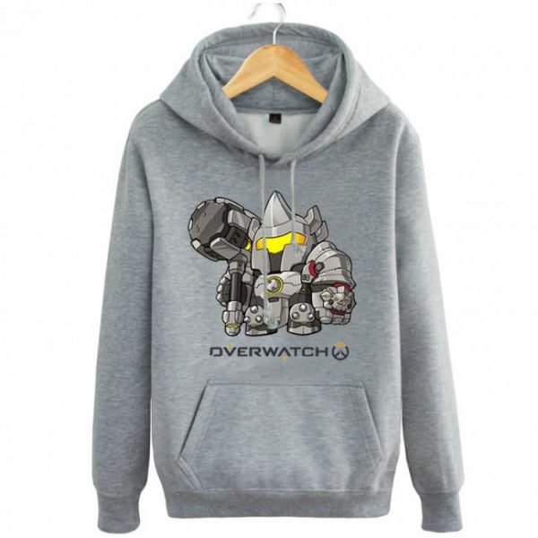 Overwatch Reinhardt Hoodies - Pullover Black Hoodie