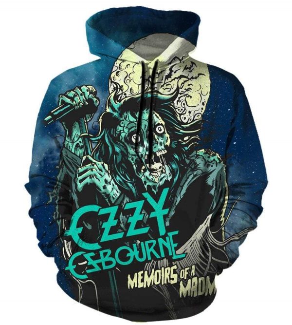 Ozzy Osbourne Hoodies - Pullover Blue Hoodie