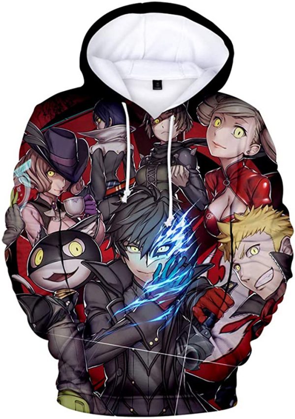 Persona 5 Hoodies - P5 3D Full Print Akira Ryuji Morgana Pullover Hoodie