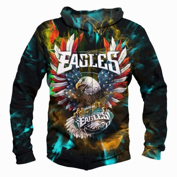 Philadelphia Eagles Hoodies - Pullover Black Hoodie