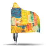 Picture Hooded Blanket - Yellow And Red Blanket