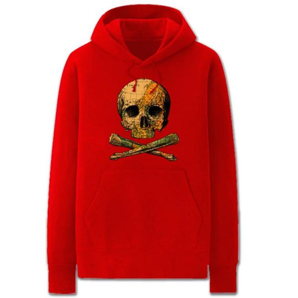 Pirates of the Caribbean Hoodies - Solid Color Pirates of the Caribbean Skull Fleece Hoodie