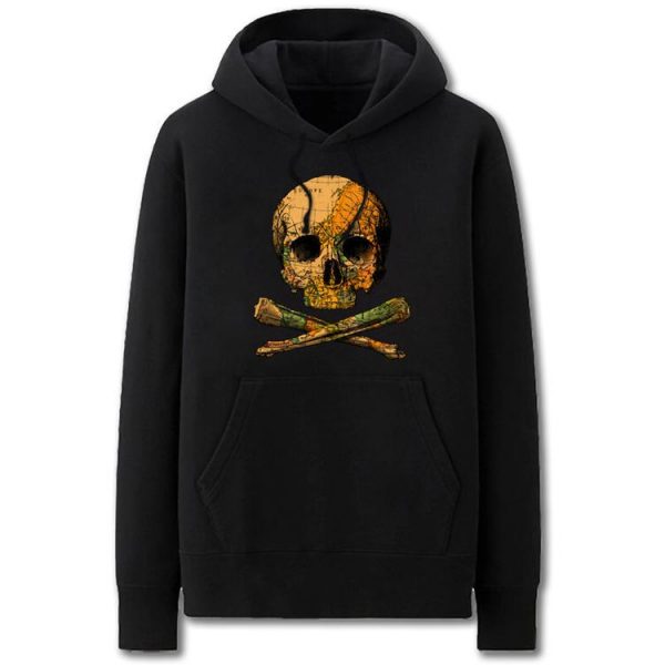 Pirates of the Caribbean Hoodies - Solid Color Pirates of the Caribbean Skull Fleece Hoodie