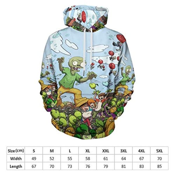 Plants vs Zombies Hoodies - 3D Print Pullover Gaming Hoodie