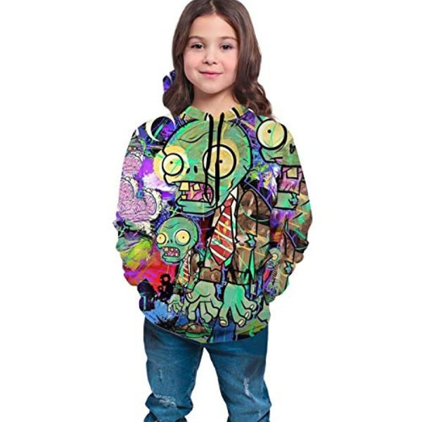 Plants vs Zombies Hoodies - 3D Print Pullover Gaming Hoodie for Teens